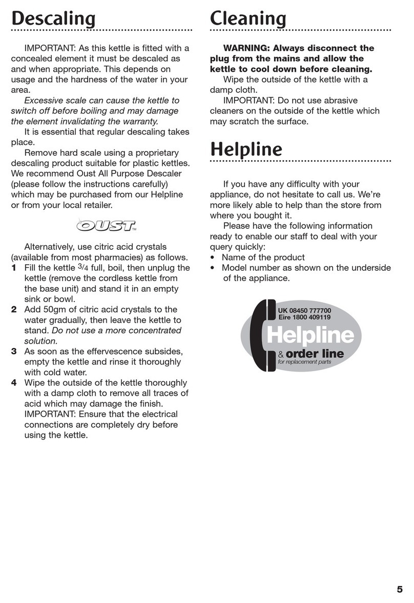 Morphy Richards IBCERANGE User manual