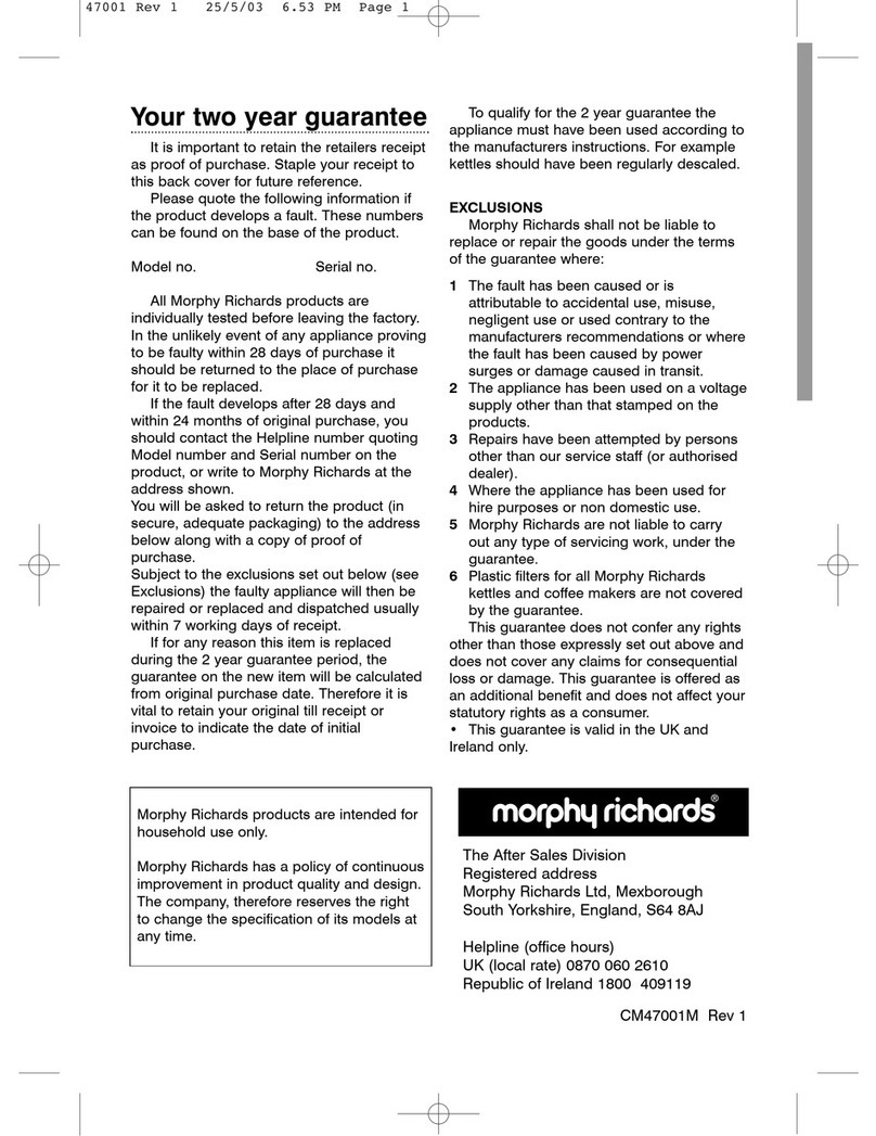 Morphy Richards IB47001 User manual