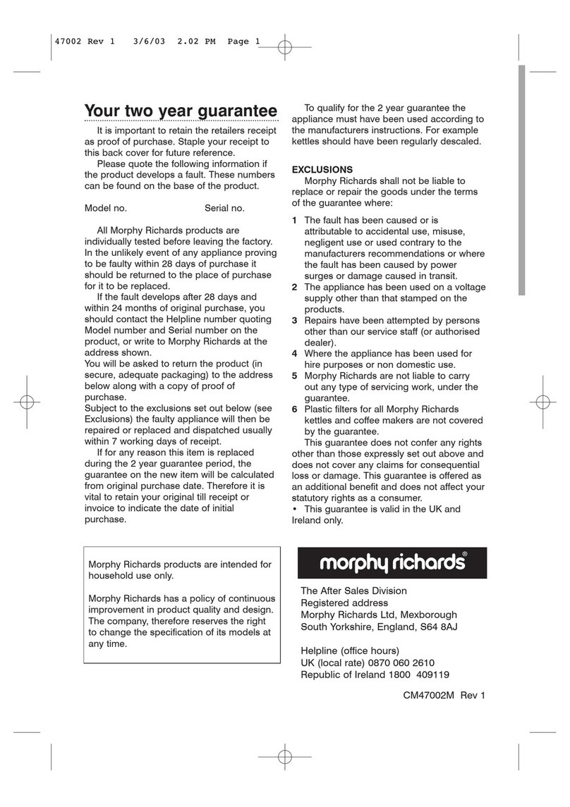 Morphy Richards IB47002 User manual
