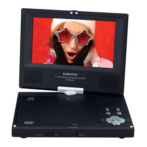 Audiovox D7000XP - DVD Player - 7 User manual Audiovox D7000XP - DVD Player - 7 User manual