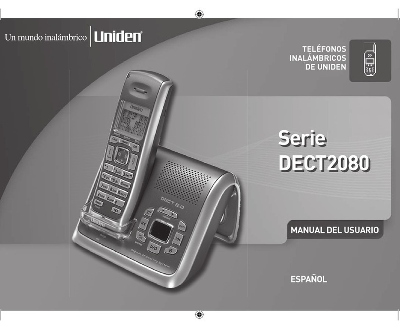 Uniden DECT2080-2 - DECT Cordless Phone Manual Del Usuario