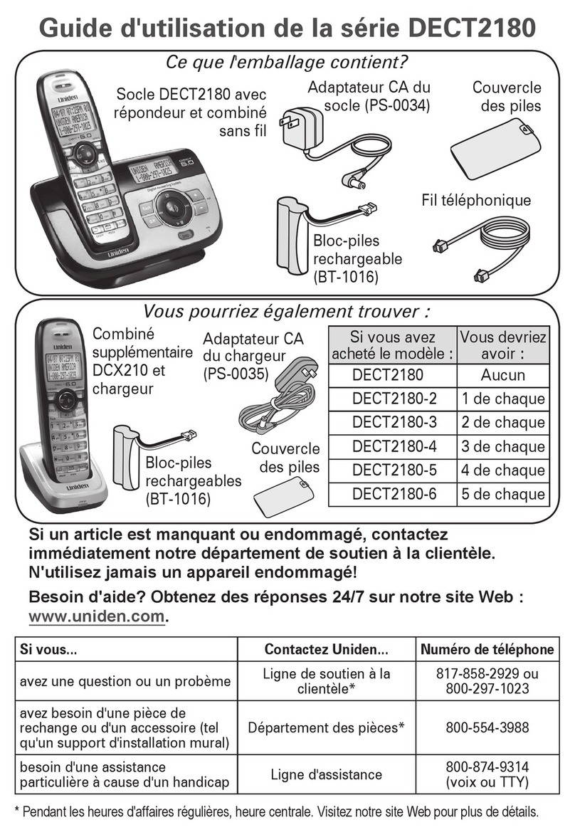 Uniden DECT2180 user guide