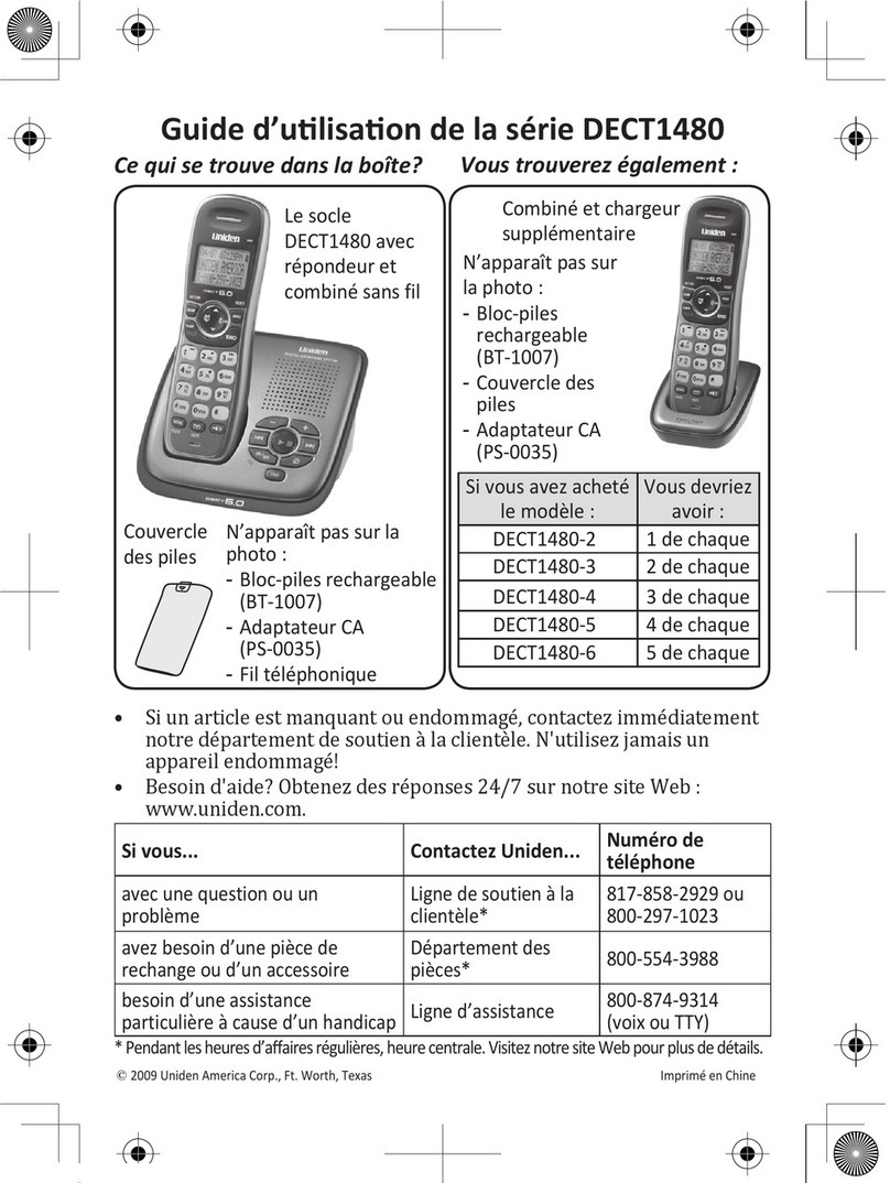 Uniden DECT1480-3 Service manual