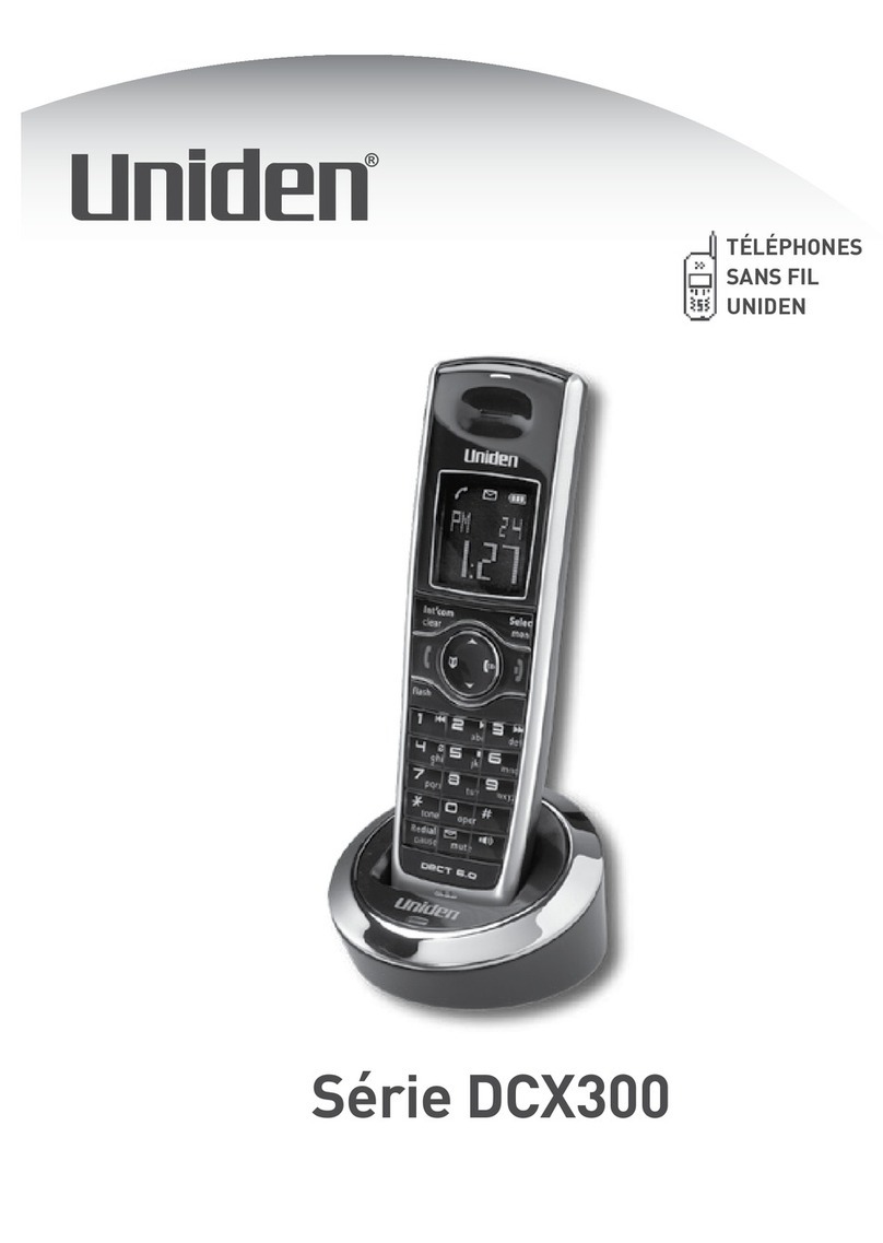 Uniden DCX300 - DCX 300 Cordless Extension Handset User manual Uniden DCX300 - DCX 300 Cordless Extension Handset User manual