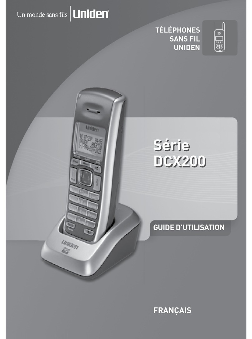 Uniden DCX200 - DCX 200 Cordless Extension Handset Guide d'utilisation