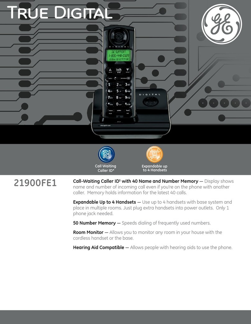 THOMSON 21900FE1 - GE - True Digital Technology Specifications