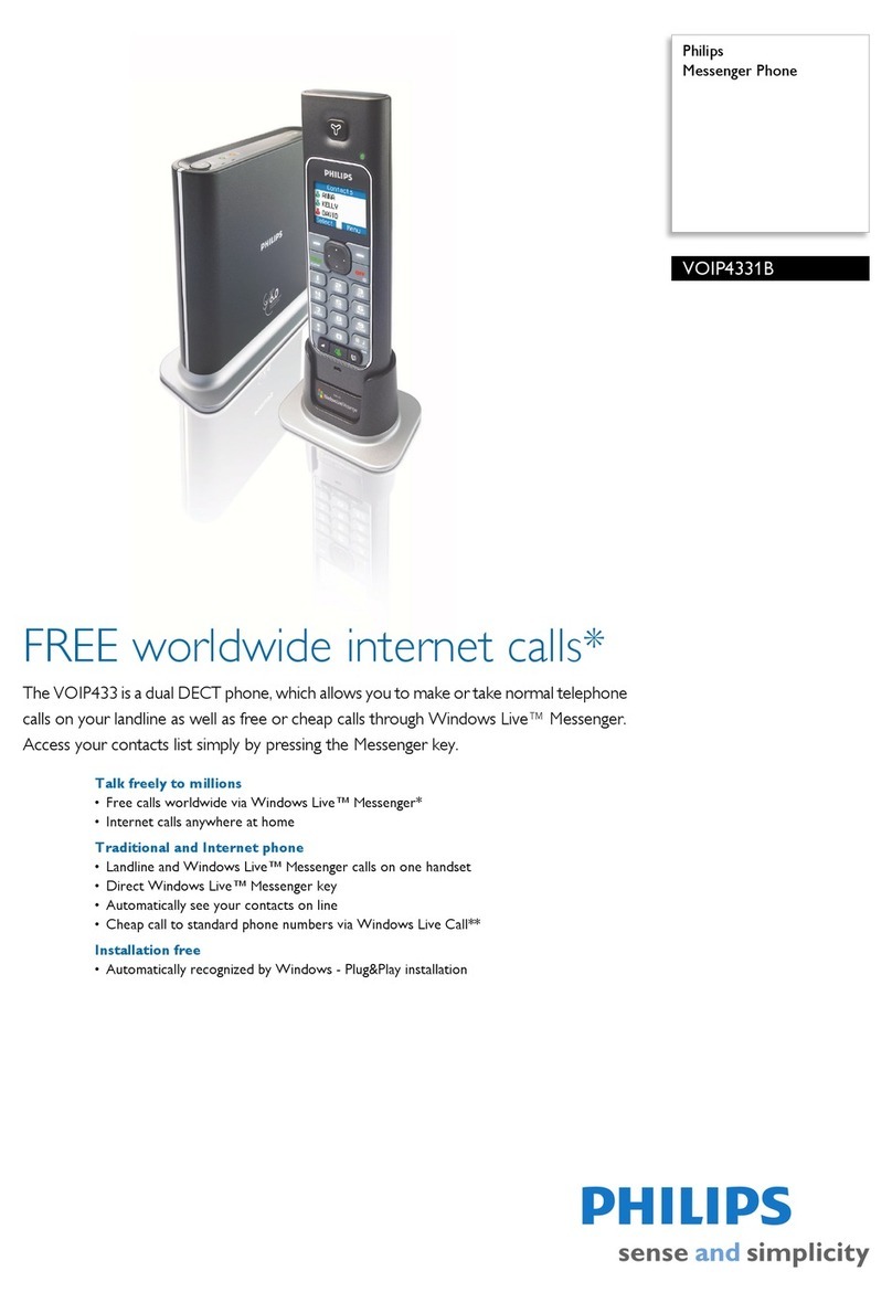 Philips VOIP4331B - Cordless Phone / USB VoIP User manual