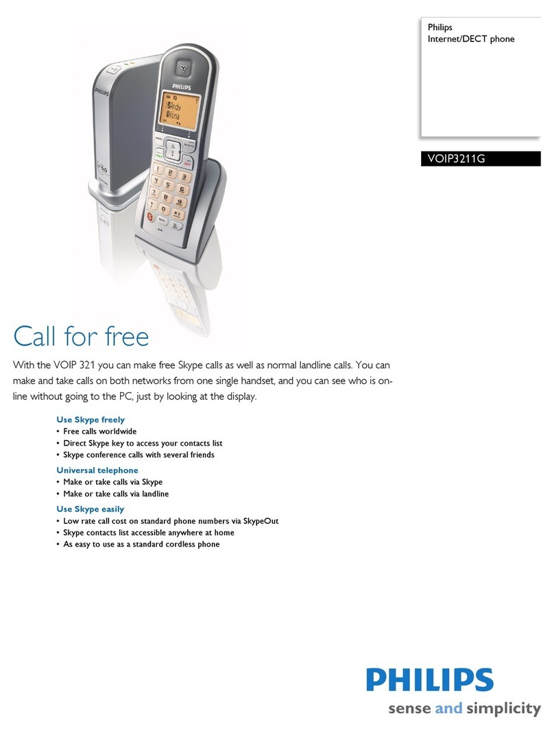 Philips VOIP3211G - Cordless Phone / USB VoIP User manual