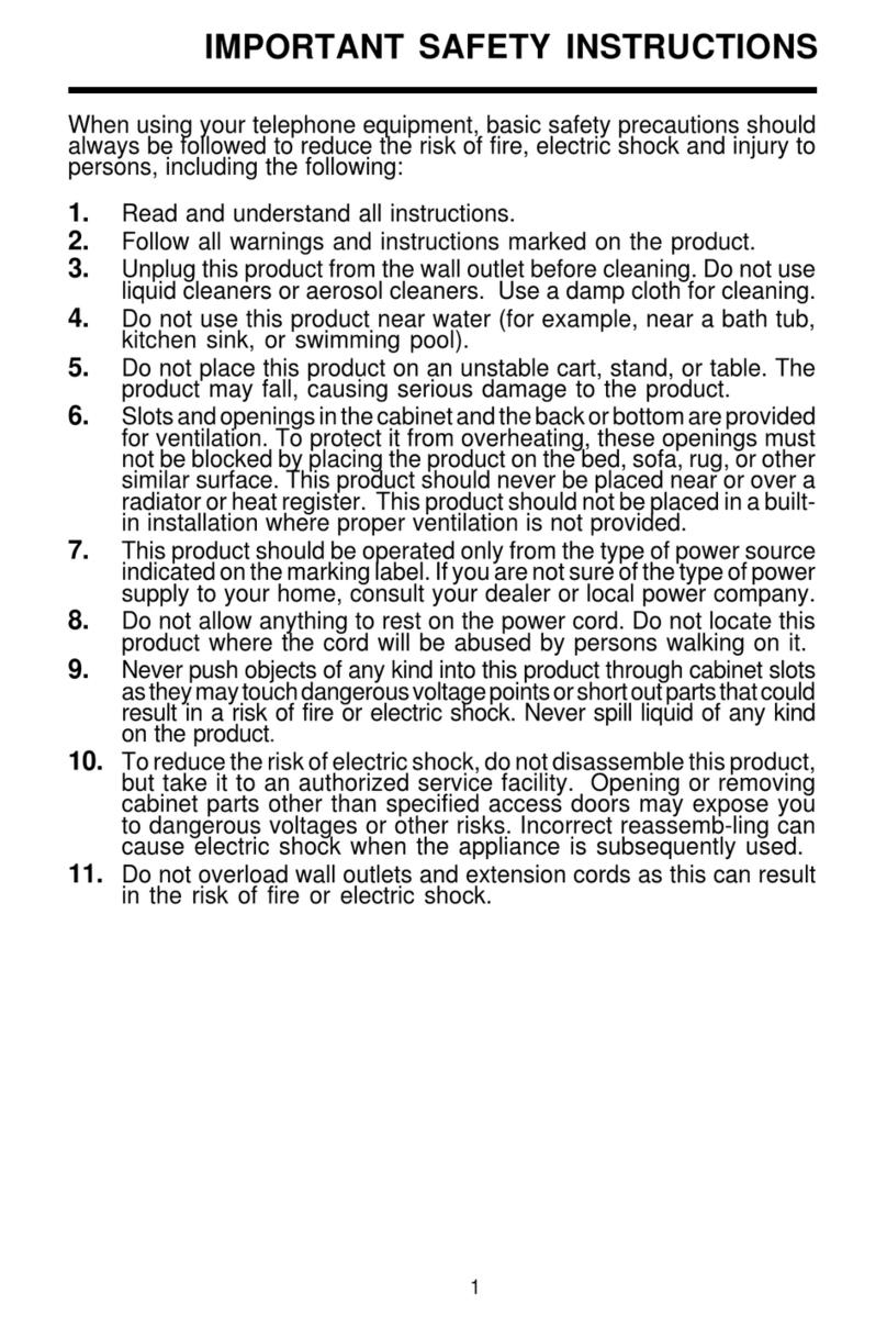 V-tech 2468 - VT Cordless Phone User manual