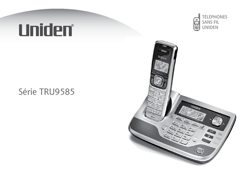 Uniden TRU9585 - TRU 9585 Cordless Phone Service manual