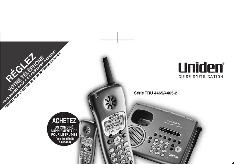 Uniden TRU4465 Series Service manual
