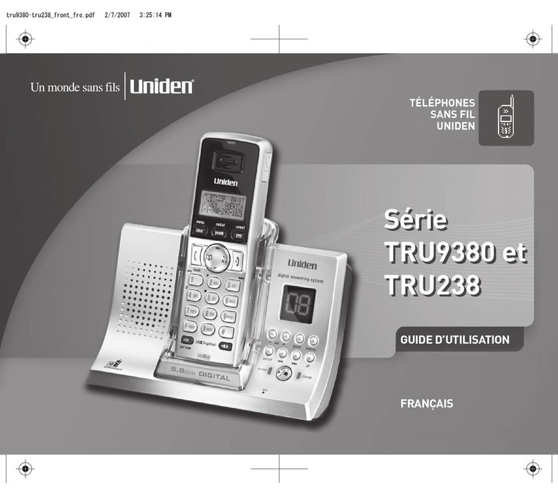 Uniden TRU238-2AC Guide d'utilisation