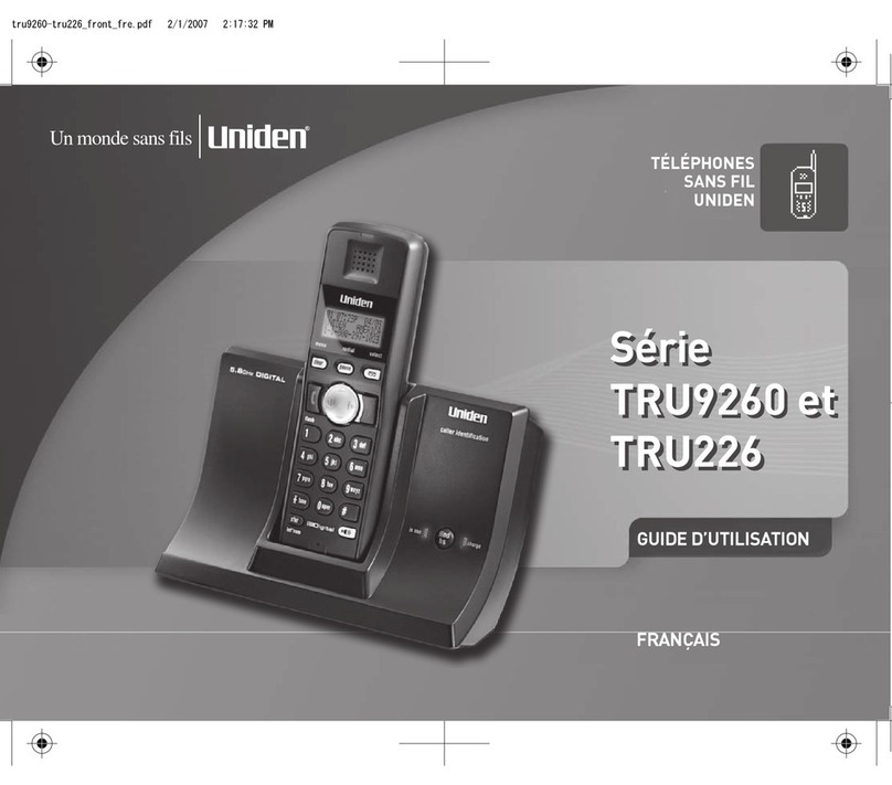 Uniden TRU226-3AC Guide d'utilisation