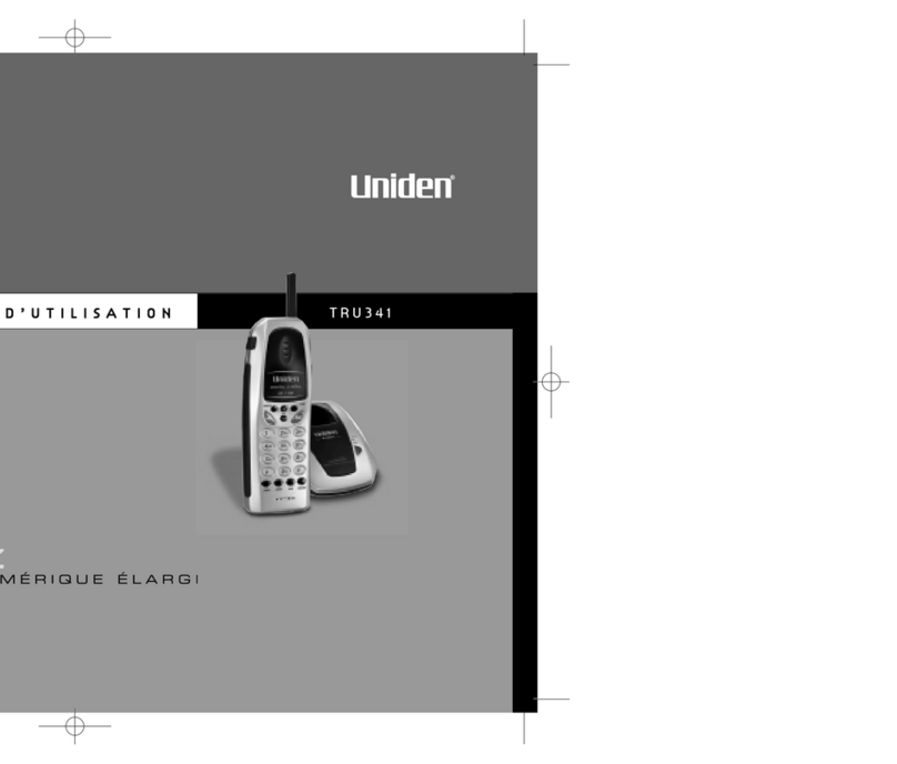 Uniden TRU341 - TRU 341 Cordless Phone Service manual
