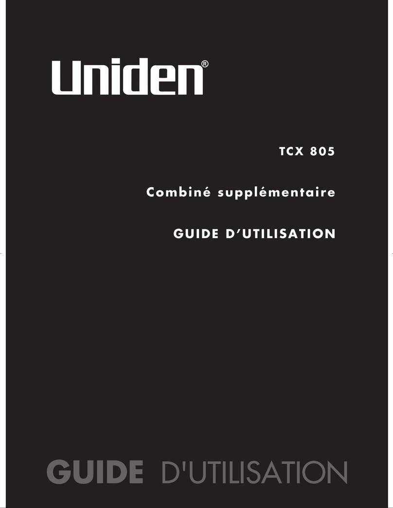 Uniden TCX 805 User manual Uniden TCX 805 User manual