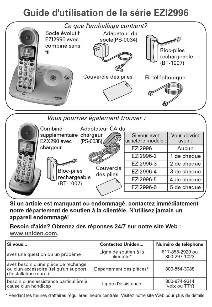Uniden EZI2996 Guide d'utilisation