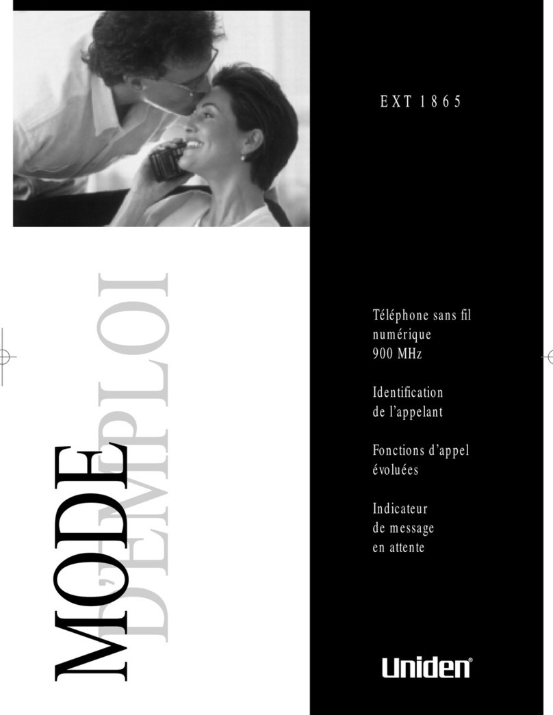 Uniden EXT 1865 Mode d'emploi