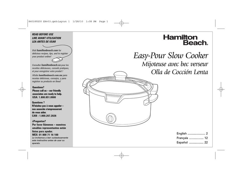 Hamilton Beach 33255 use & care