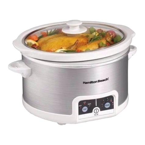 Hamilton Beach 33147 - Programmable 4.5 Qt. Slow Cooker use & care