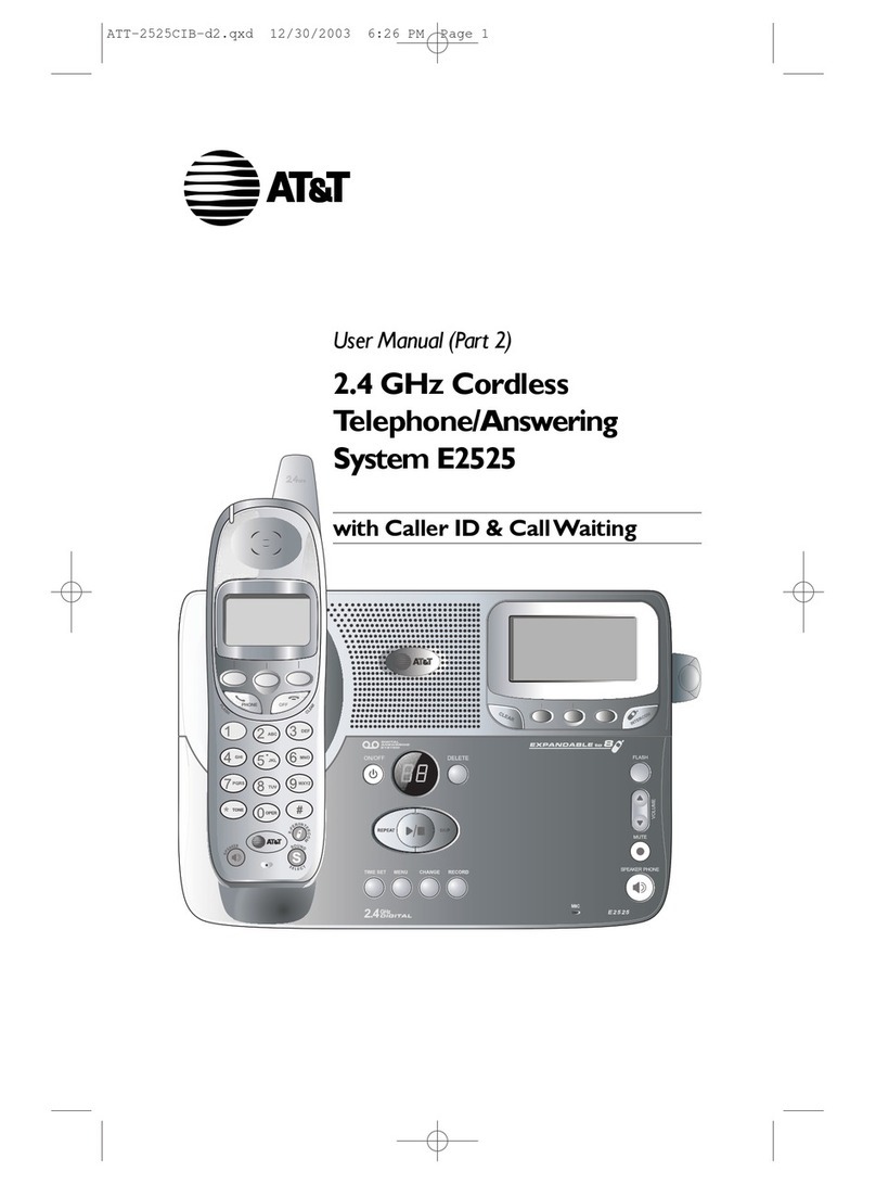 AT&T ATT E2525 - AT&T E2525 2.4 GHz DSS Expandable Cordless... user manual