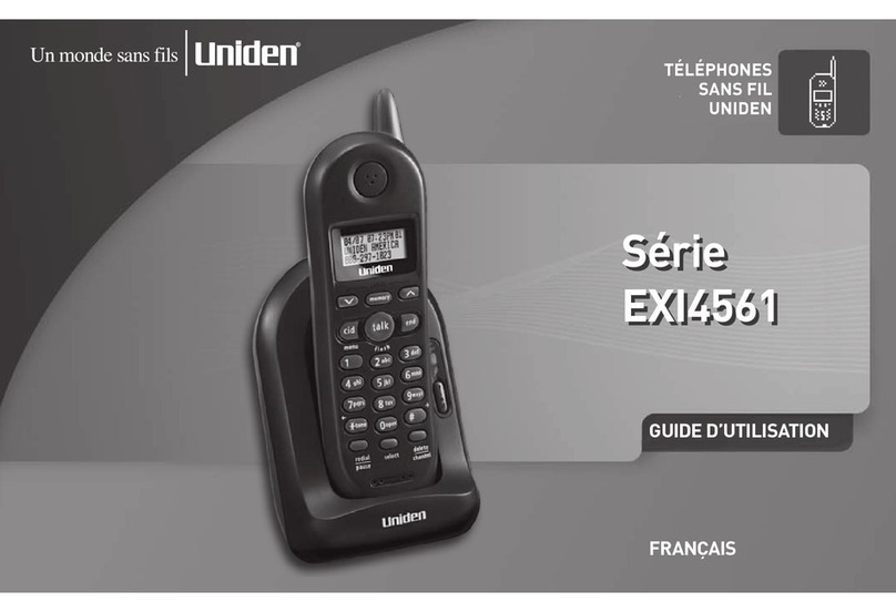 Uniden EXI4560 - EXI 4560 Cordless Phone Guide d'utilisation