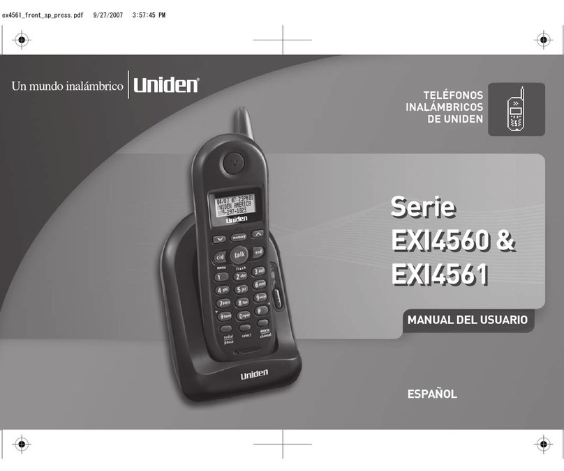 Uniden EXI4560 - EXI 4560 Cordless Phone User guide