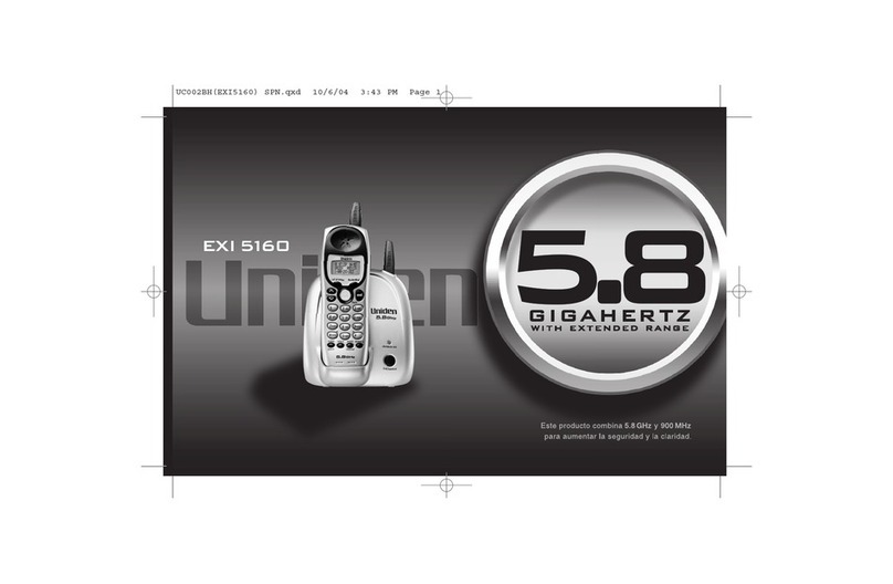Uniden EXI5160 - EXI 5160 Cordless Phone User guide
