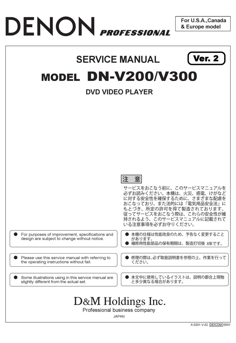 Denon DN-V300 - Professional DVD Player Service manual