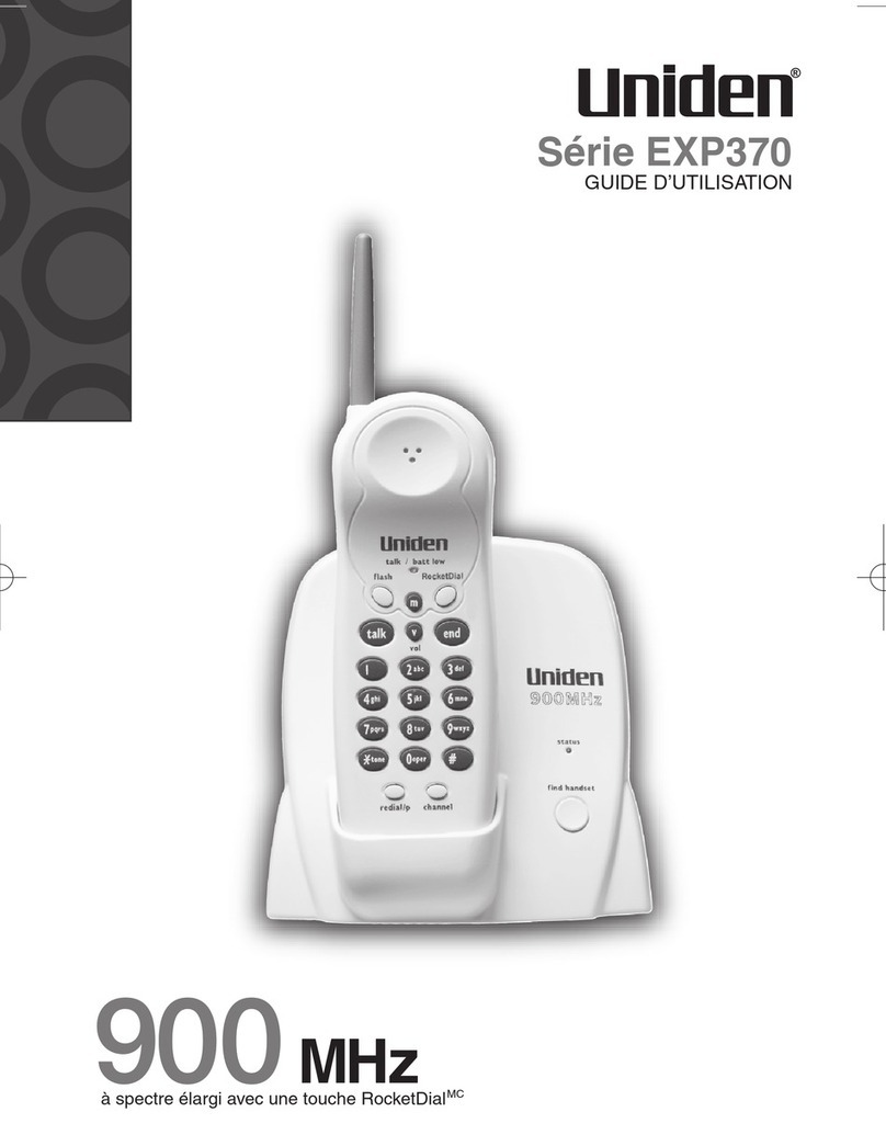Uniden EXP370 Series Guide d'utilisation