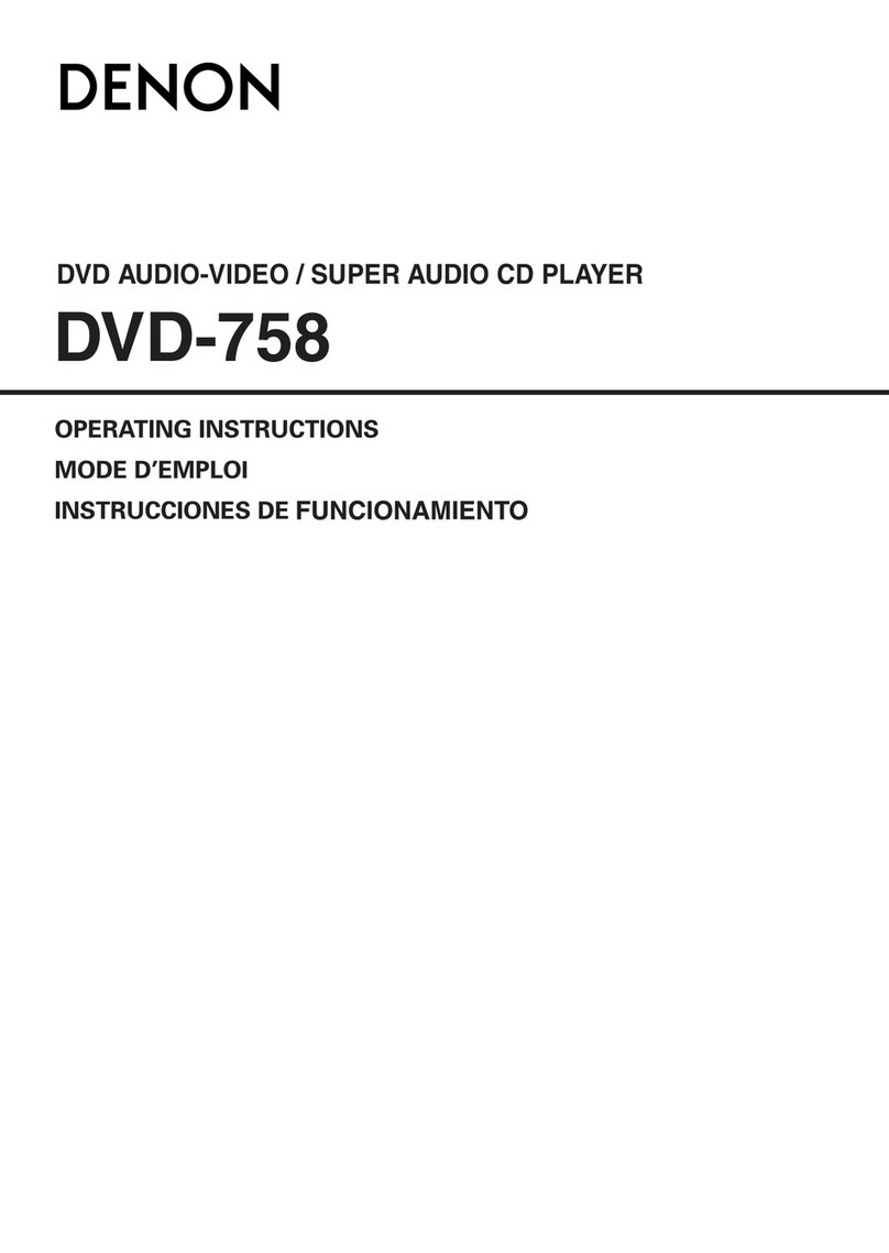 Denon DVD758 - DVD 758 Player Instruction Manual