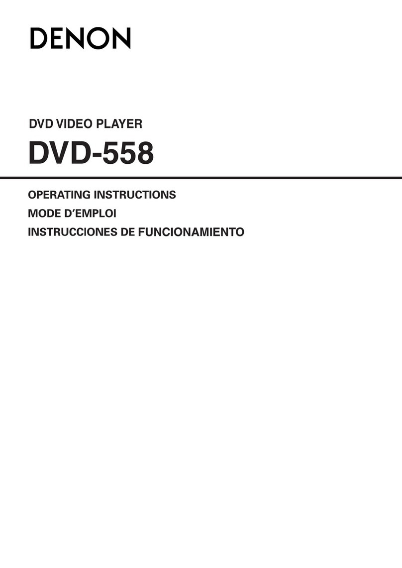 Denon DVD558 - DVD 558 Player Instruction Manual
