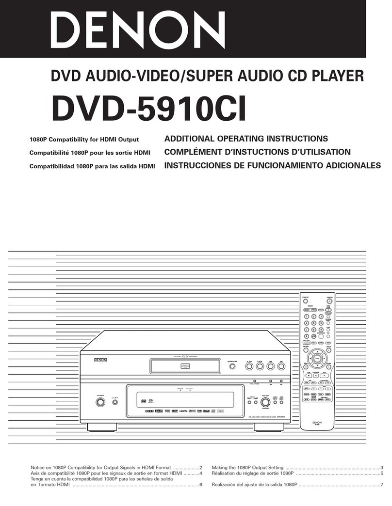 Denon DVD-5910CI Operating instructions