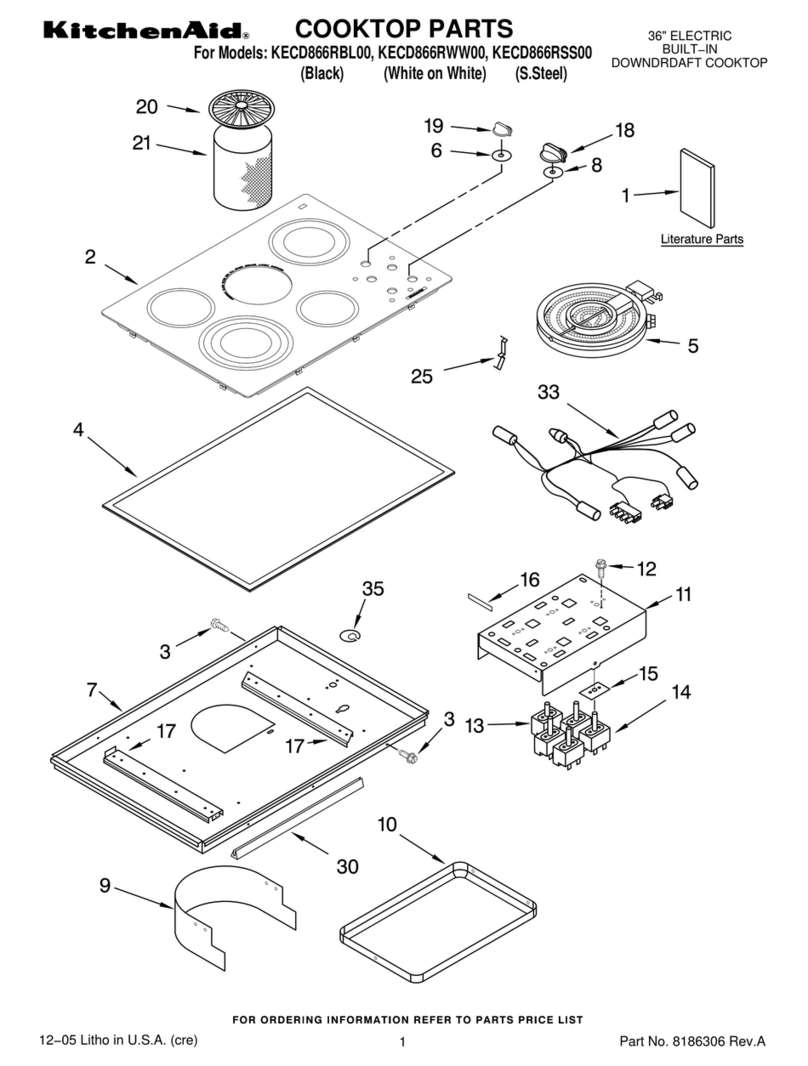 KitchenAid KECD866RSS - ARCHITECT II 36" Ceramic Glass... User manual