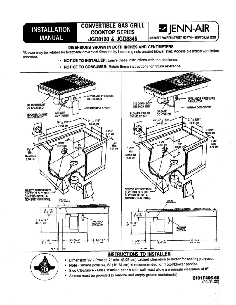Jenn-Air JGC9536ADB - 36" Gas Cooktop User manual