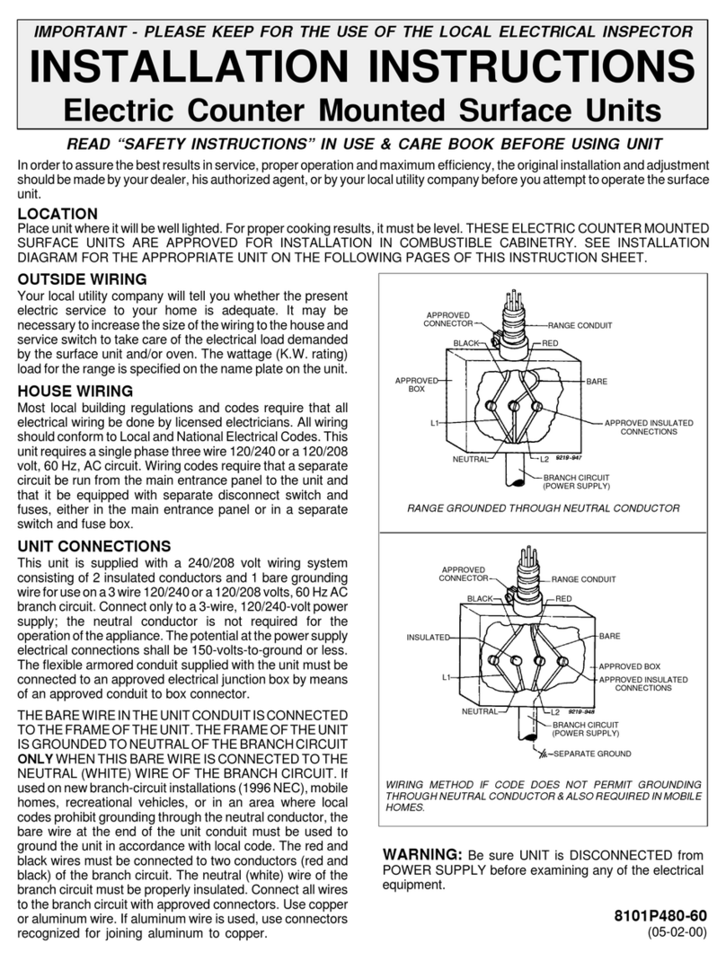 Maytag MEC4436AAC - Chrome 36 Inch Electric Cooktop User manual