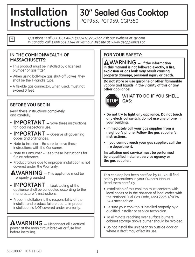 GE CGP350SETSS User manual