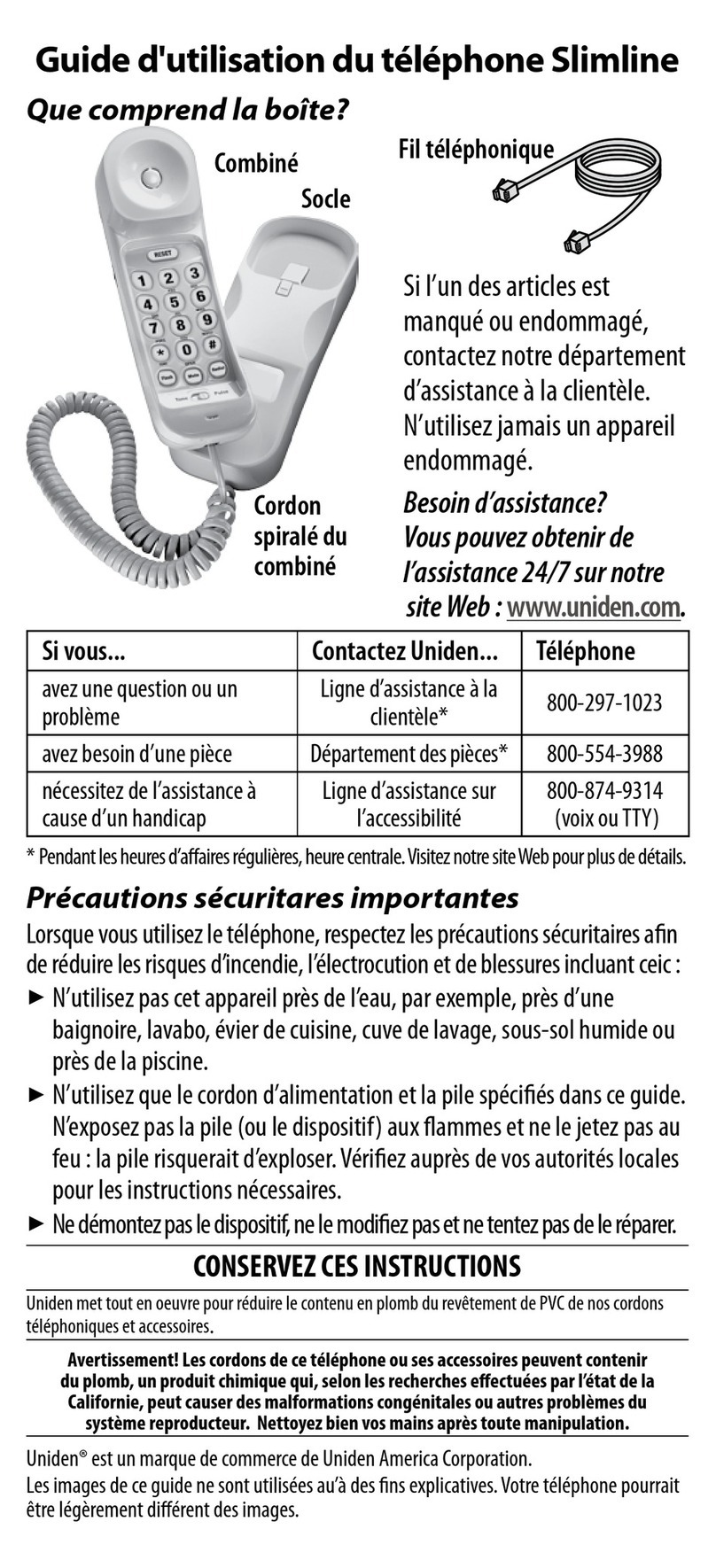 Uniden CEZ200 Service manual