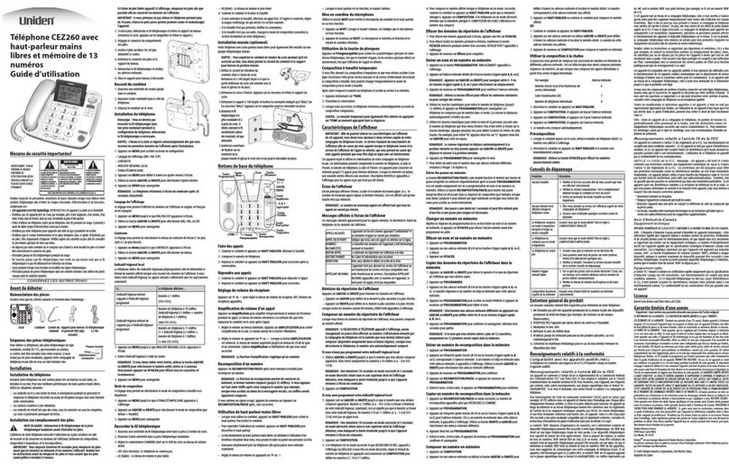 Uniden CEZ260 Service manual