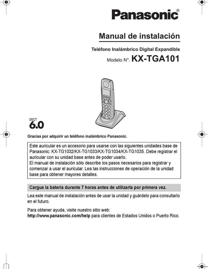 Panasonic KX-TGA101 Manual de instalación