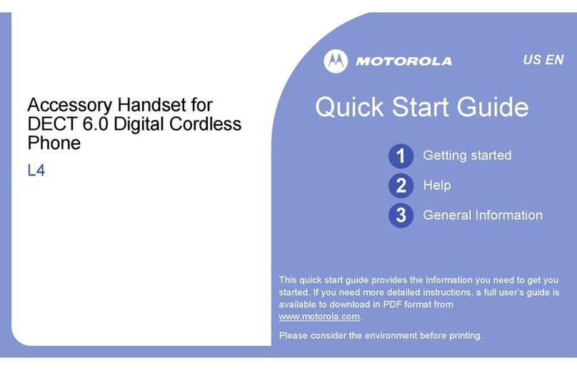 Motorola L4 - DECT Cordless Handset User manual