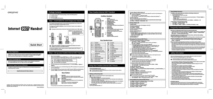 Creative 70BX000007195 - Cli Internet Dect Phone quick start guide