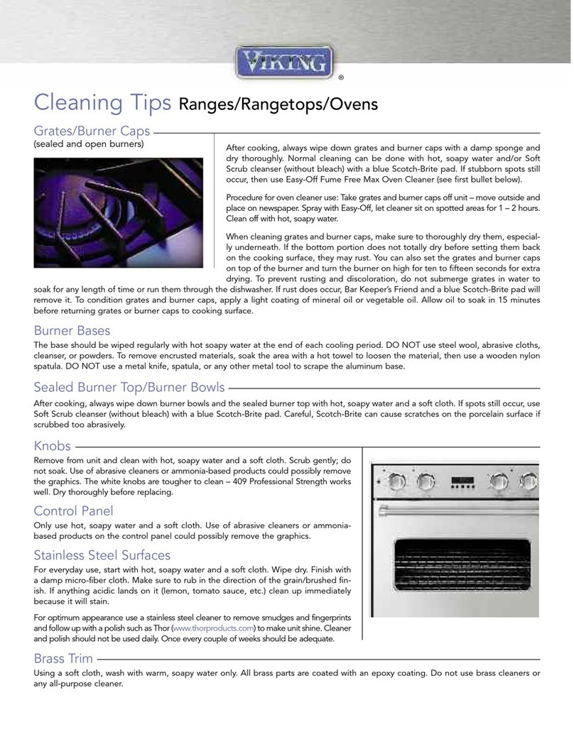 Viking DGSU1004BSS Cleaning Tips