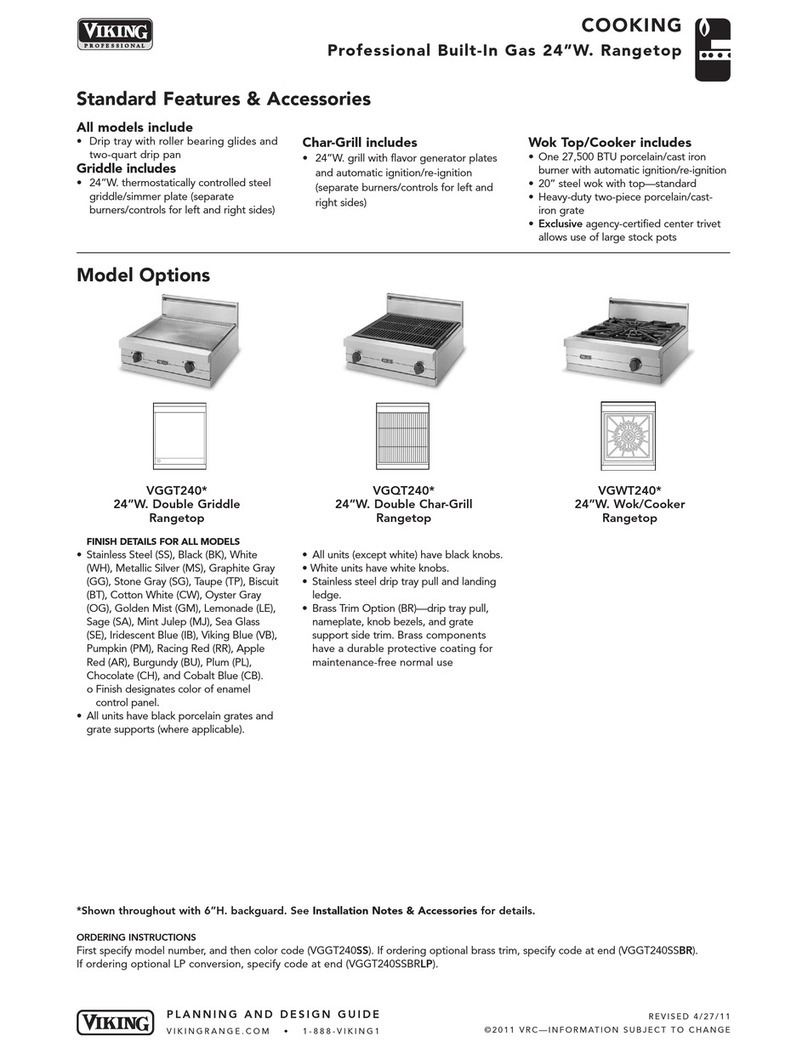 Viking VGWT240SS Specification sheet