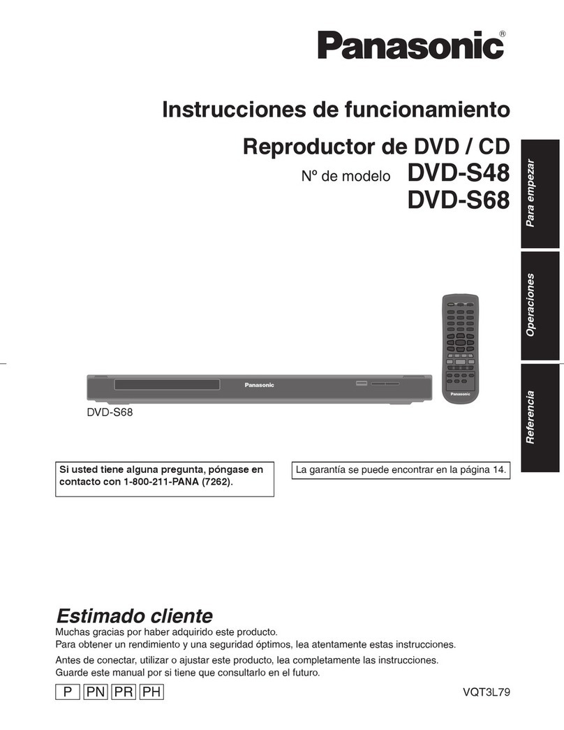 Panasonic DVD-S48 User manual Panasonic DVD-S48 User manual