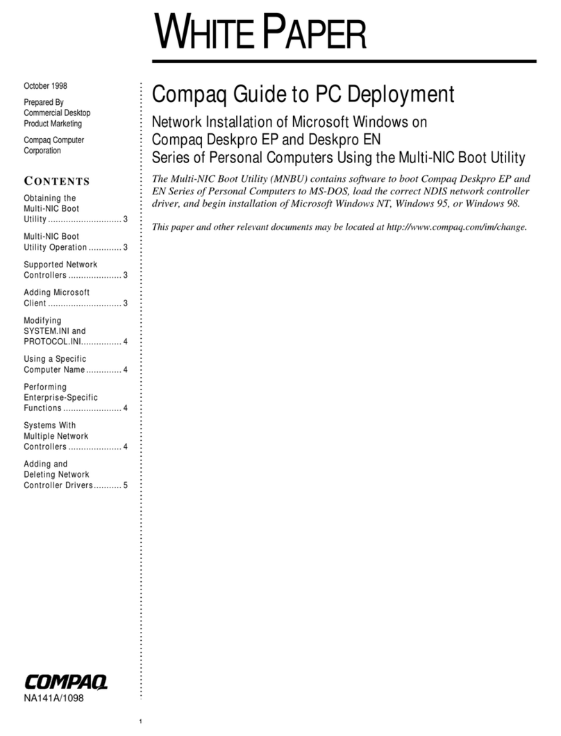 Compaq 127507-008 - Deskpro EP - 64 MB RAM Deployment guide