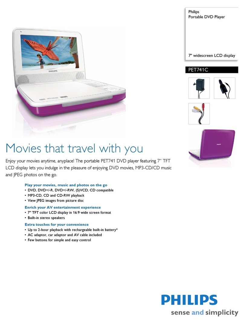 Philips PET741C Specifications