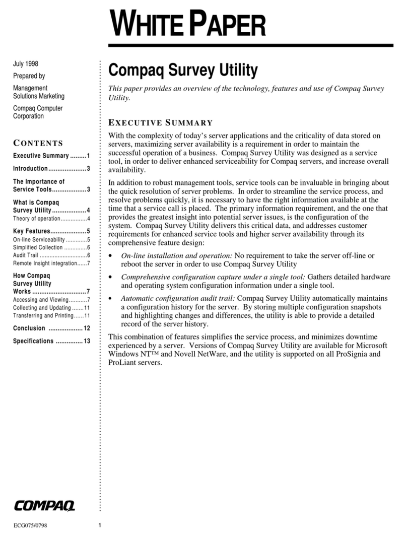 Compaq 108164-003 - ProLiant - 800 Quick reference guide Compaq 108164-003 - ProLiant - 800 Quick reference guide