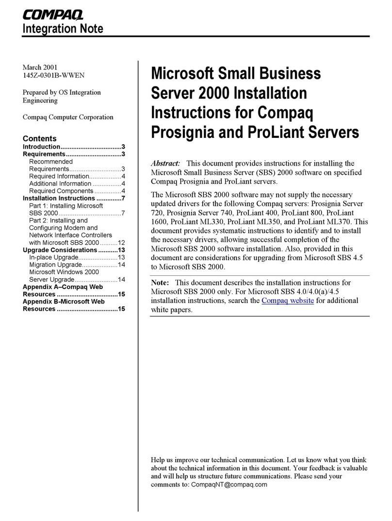 Compaq ProLiant 400 Integration notes