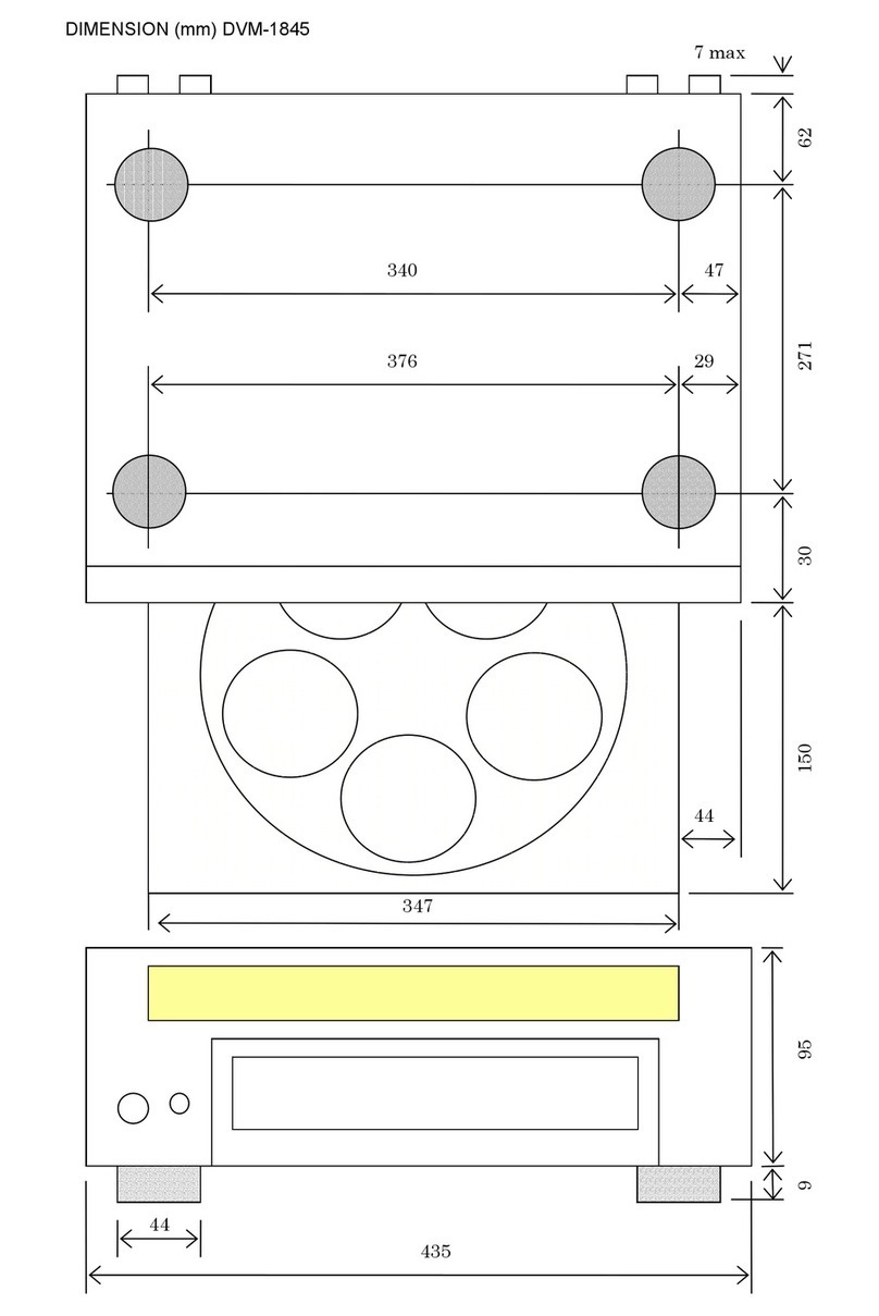 Denon DVM 1845 Dimensions