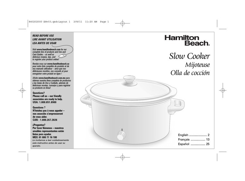 Hamilton Beach 33361 Owner's manual